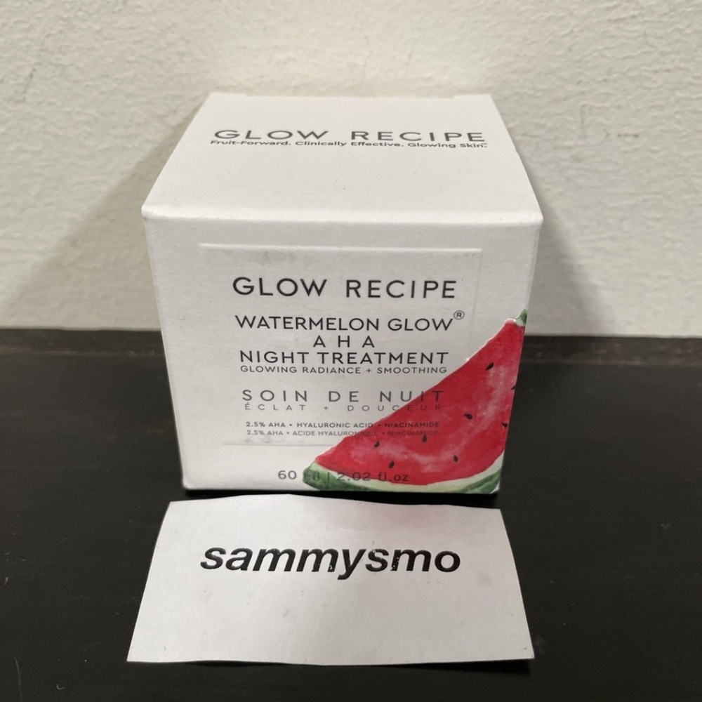 Glow Recipe Watermelon Glow AHA Night Treatment 2.02oz Full Size NIB - Picture 2 of 6